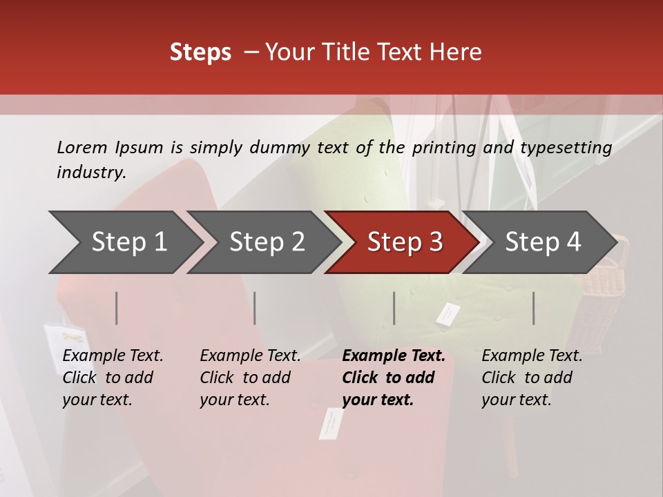 A Red Chair Sitting Next To A Green Chair PowerPoint Template