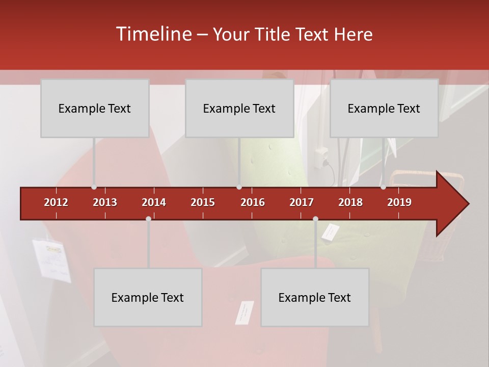 A Red Chair Sitting Next To A Green Chair PowerPoint Template