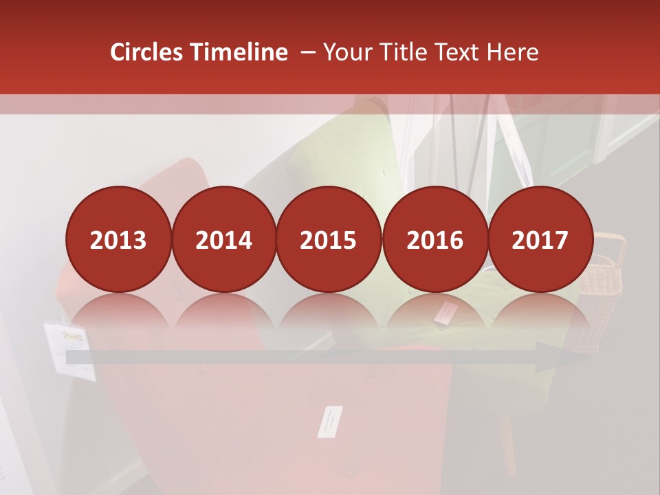 A Red Chair Sitting Next To A Green Chair PowerPoint Template