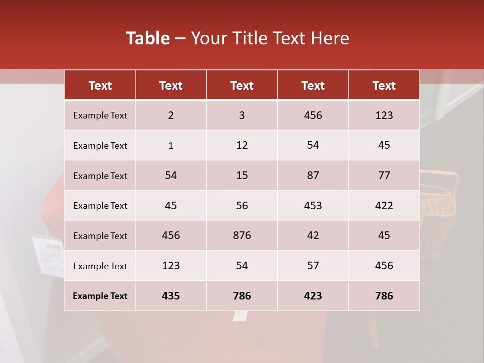 A Red Chair Sitting Next To A Green Chair PowerPoint Template