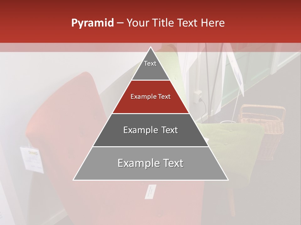 A Red Chair Sitting Next To A Green Chair PowerPoint Template