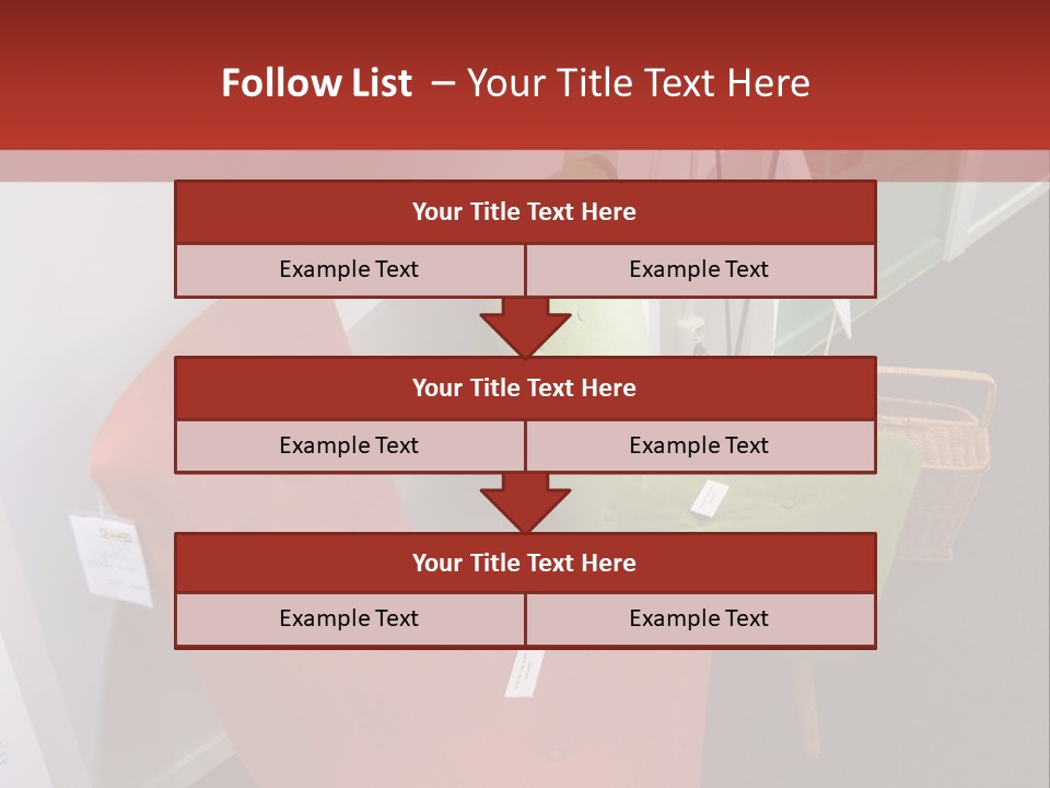 A Red Chair Sitting Next To A Green Chair PowerPoint Template