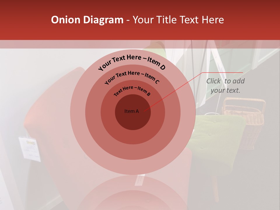 A Red Chair Sitting Next To A Green Chair PowerPoint Template