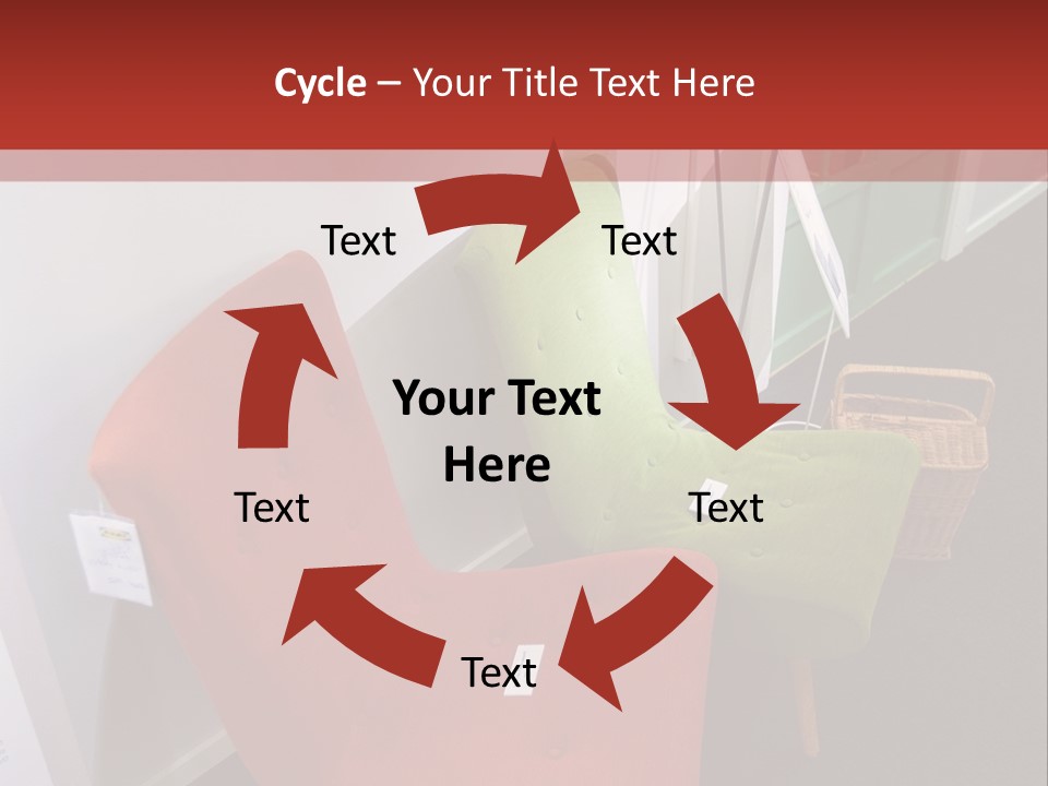 A Red Chair Sitting Next To A Green Chair PowerPoint Template