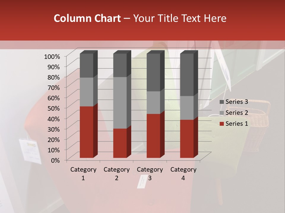 A Red Chair Sitting Next To A Green Chair PowerPoint Template