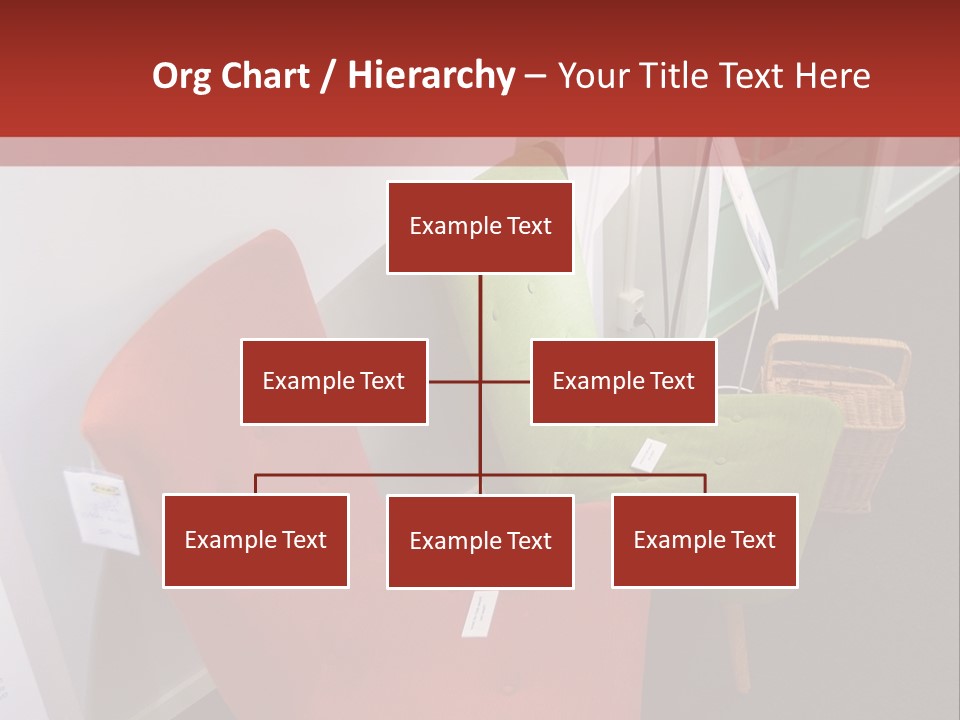 A Red Chair Sitting Next To A Green Chair PowerPoint Template
