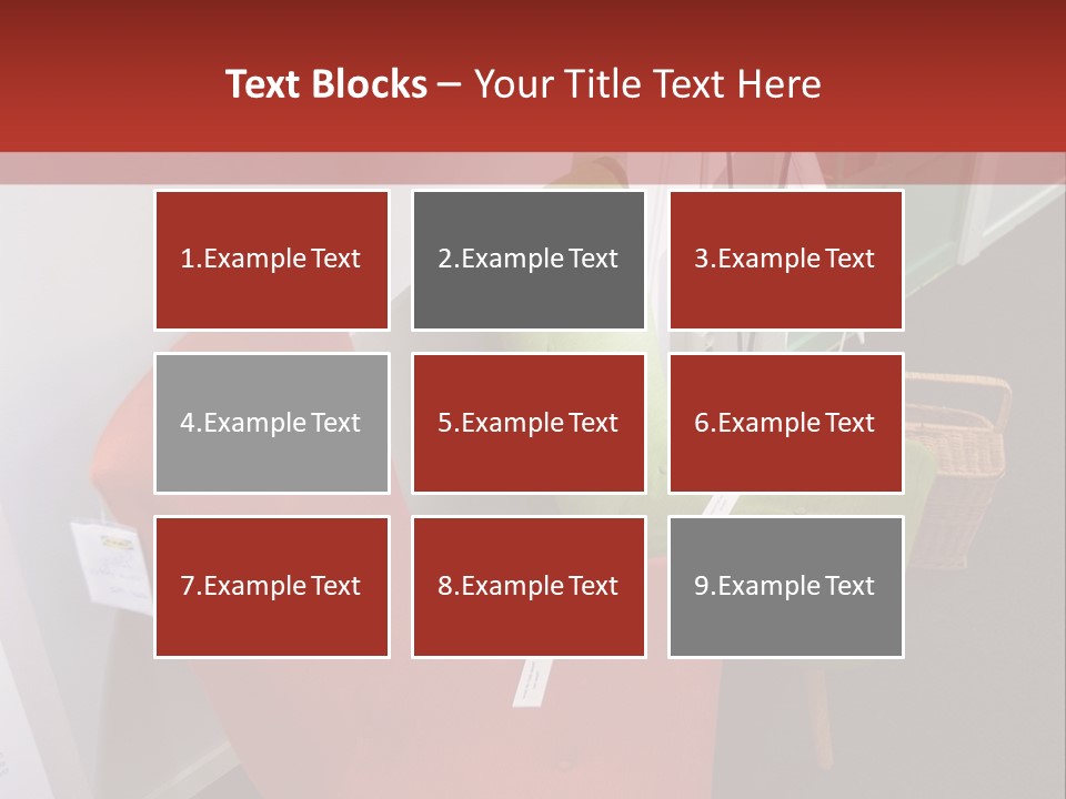 A Red Chair Sitting Next To A Green Chair PowerPoint Template