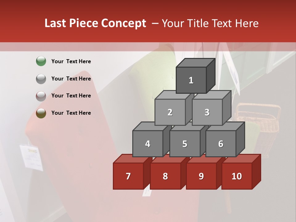 A Red Chair Sitting Next To A Green Chair PowerPoint Template