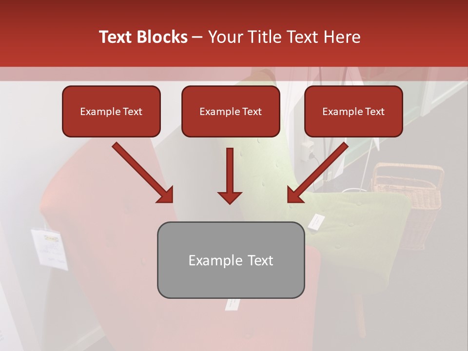 A Red Chair Sitting Next To A Green Chair PowerPoint Template