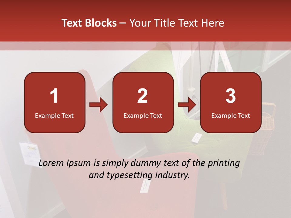 A Red Chair Sitting Next To A Green Chair PowerPoint Template