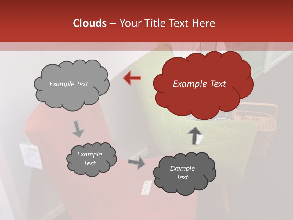 A Red Chair Sitting Next To A Green Chair PowerPoint Template