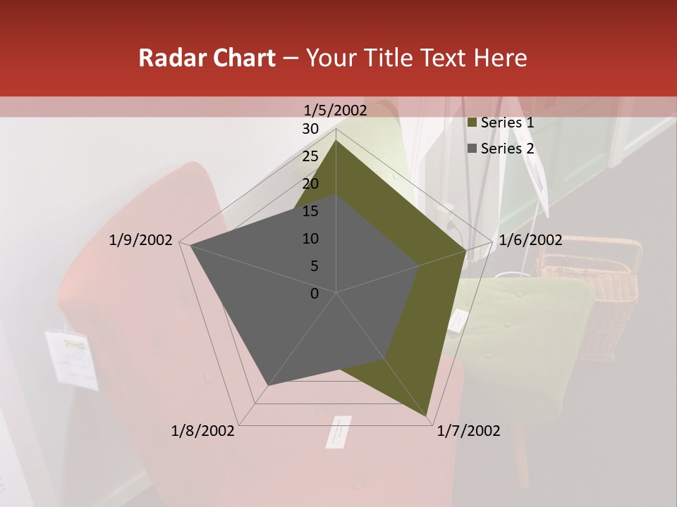 A Red Chair Sitting Next To A Green Chair PowerPoint Template