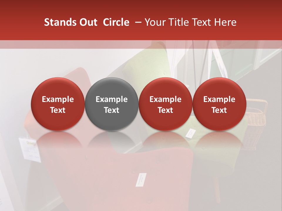 A Red Chair Sitting Next To A Green Chair PowerPoint Template