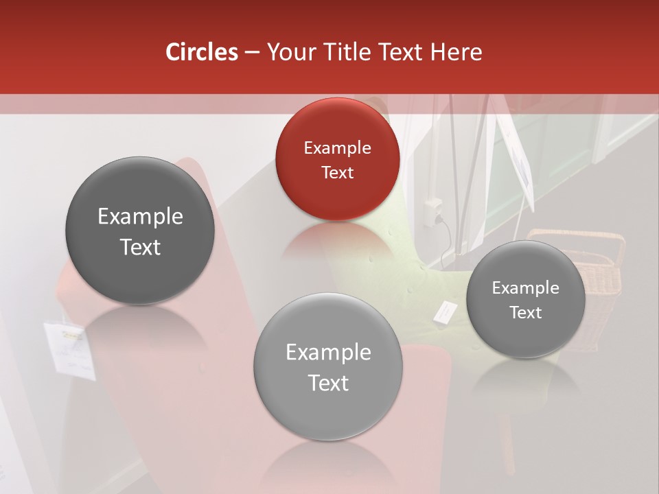 A Red Chair Sitting Next To A Green Chair PowerPoint Template