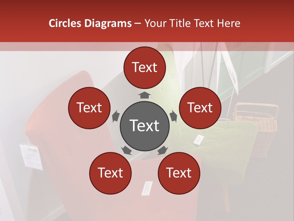 A Red Chair Sitting Next To A Green Chair PowerPoint Template