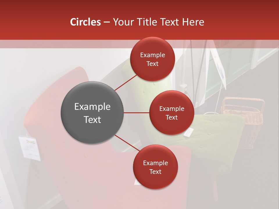A Red Chair Sitting Next To A Green Chair PowerPoint Template
