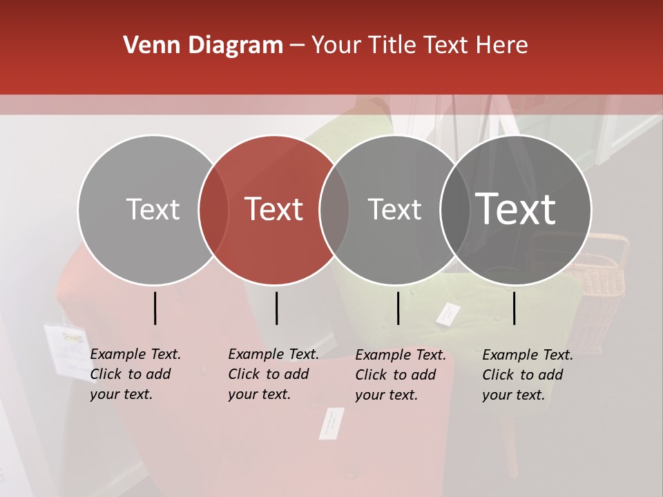 A Red Chair Sitting Next To A Green Chair PowerPoint Template