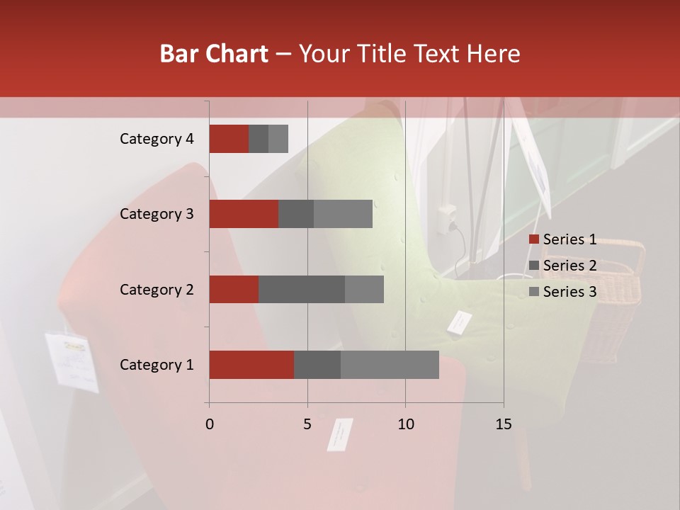 A Red Chair Sitting Next To A Green Chair PowerPoint Template
