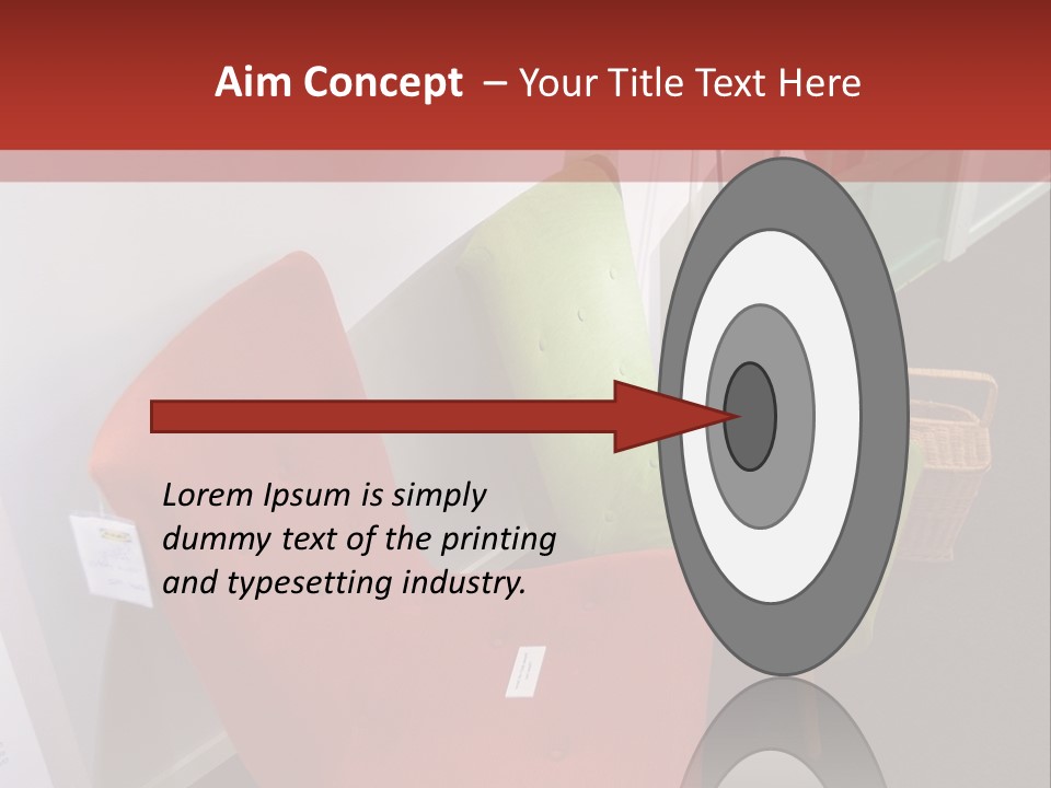 A Red Chair Sitting Next To A Green Chair PowerPoint Template