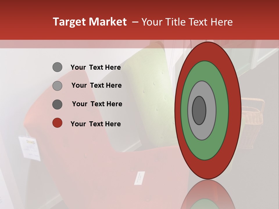 A Red Chair Sitting Next To A Green Chair PowerPoint Template