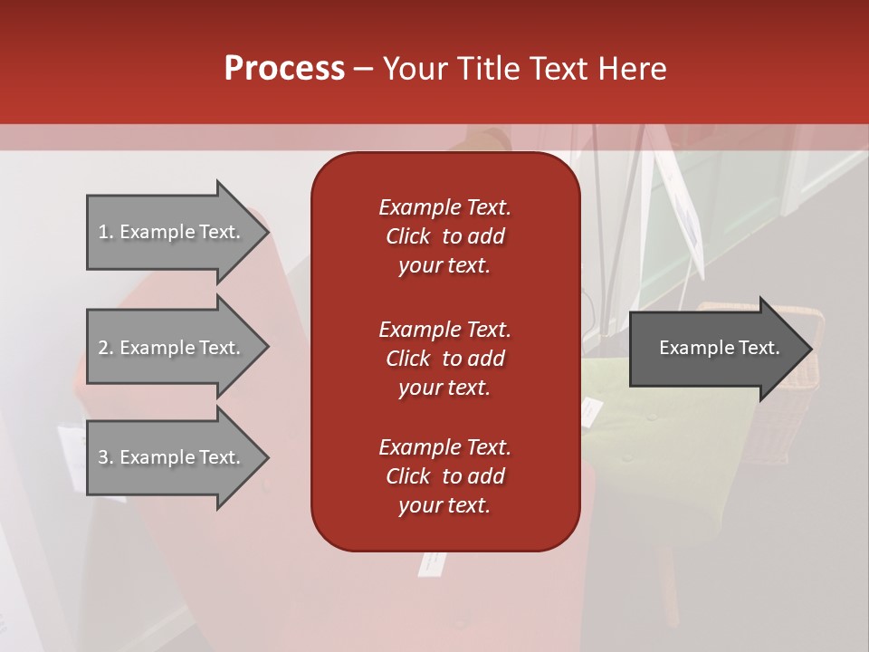 A Red Chair Sitting Next To A Green Chair PowerPoint Template