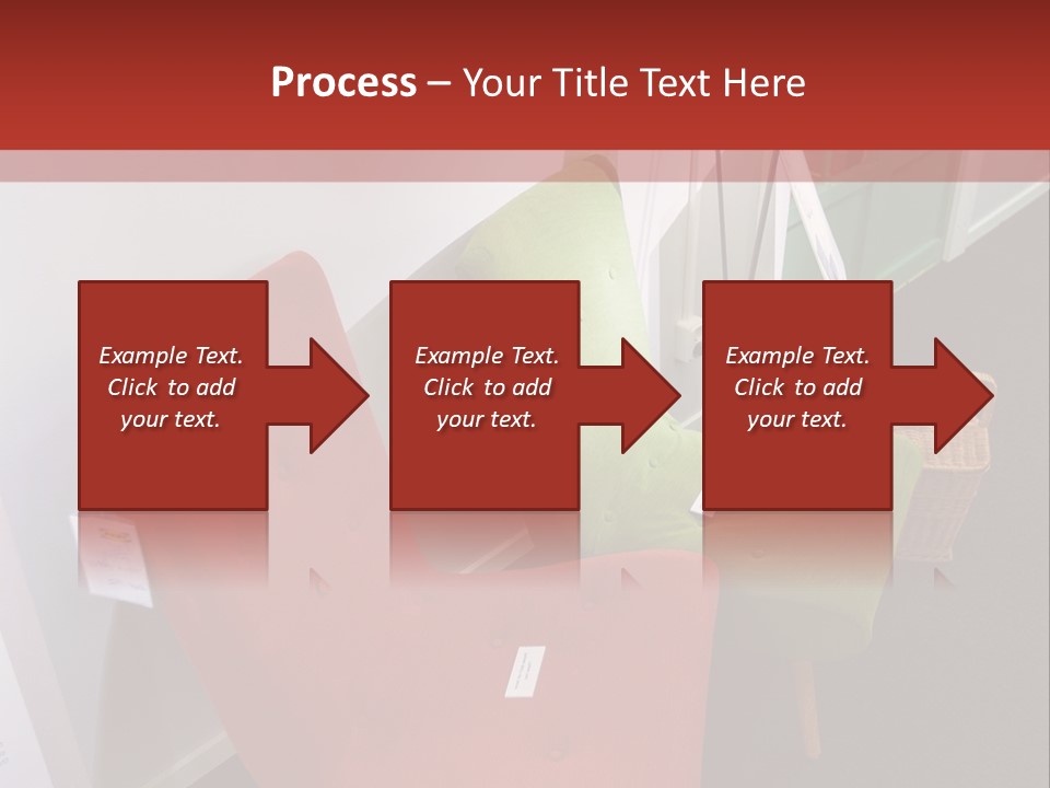 A Red Chair Sitting Next To A Green Chair PowerPoint Template
