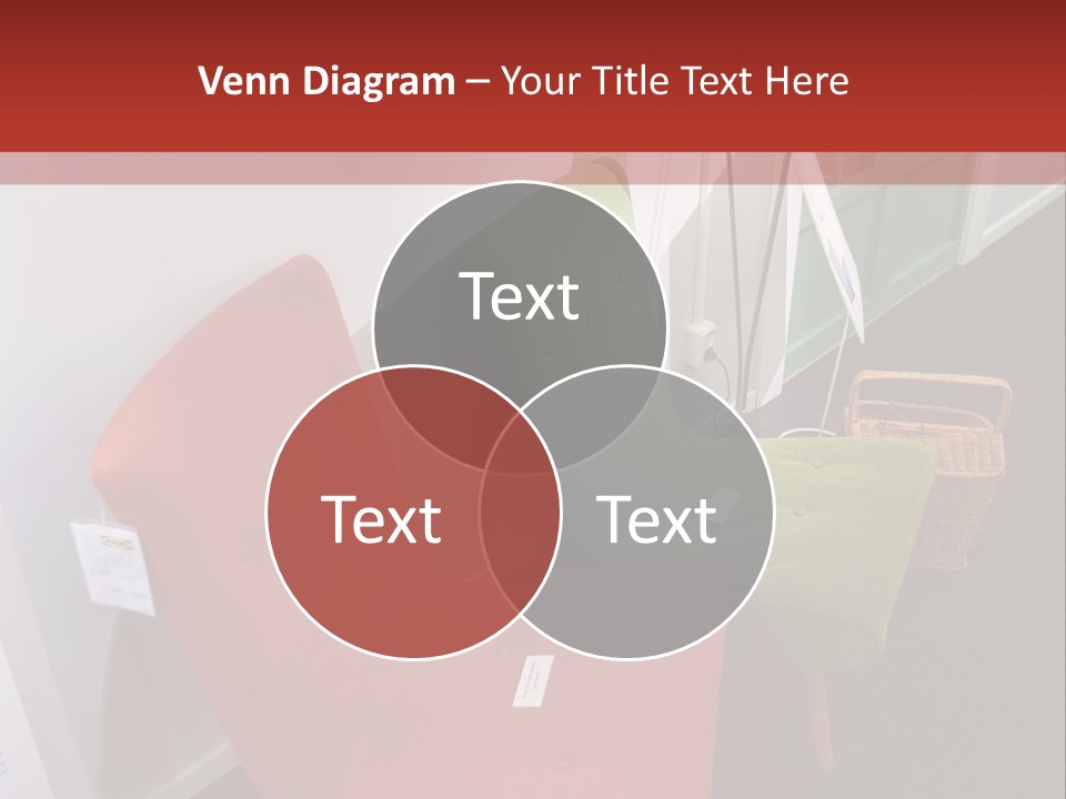 A Red Chair Sitting Next To A Green Chair PowerPoint Template