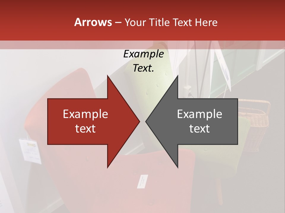 A Red Chair Sitting Next To A Green Chair PowerPoint Template
