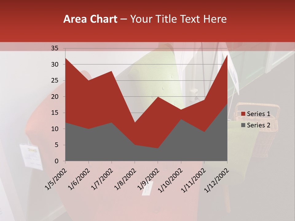 A Red Chair Sitting Next To A Green Chair PowerPoint Template