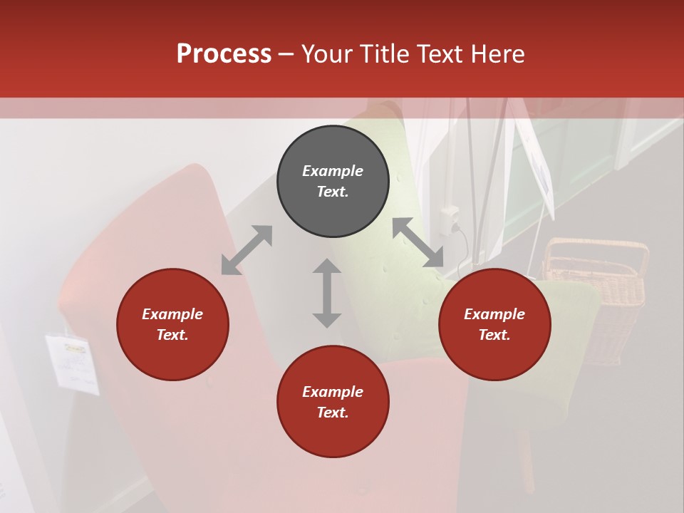 A Red Chair Sitting Next To A Green Chair PowerPoint Template