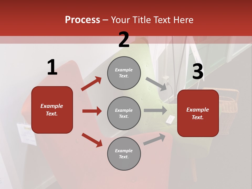 A Red Chair Sitting Next To A Green Chair PowerPoint Template