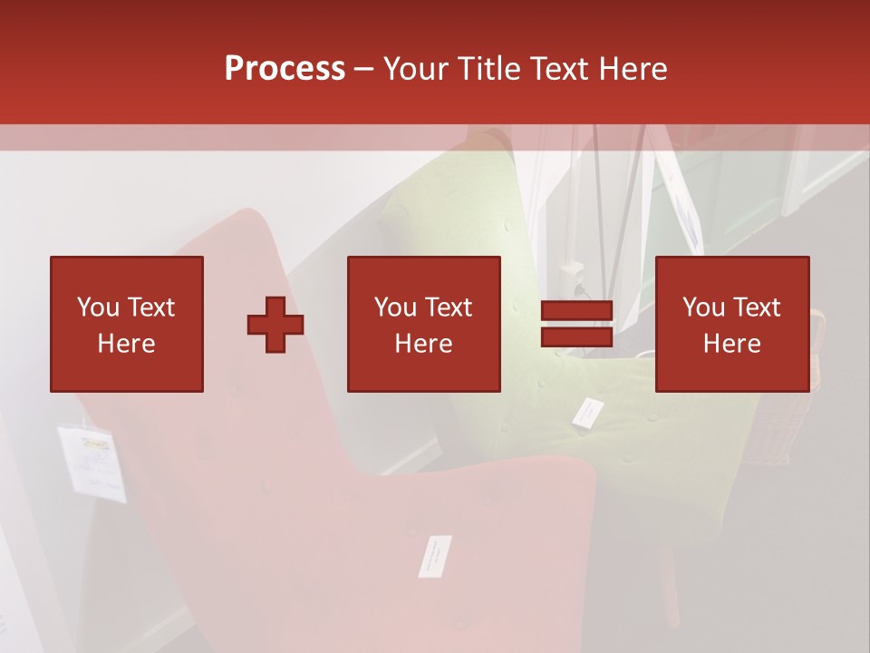 A Red Chair Sitting Next To A Green Chair PowerPoint Template