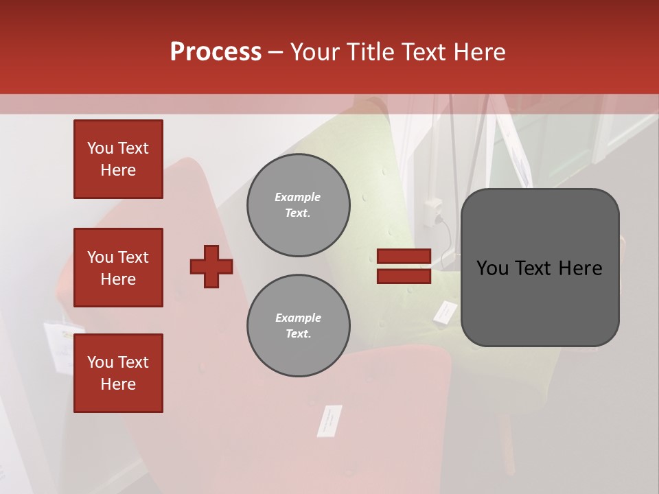 A Red Chair Sitting Next To A Green Chair PowerPoint Template