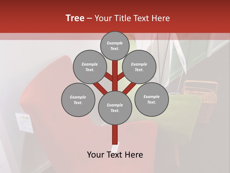 A Red Chair Sitting Next To A Green Chair PowerPoint Template