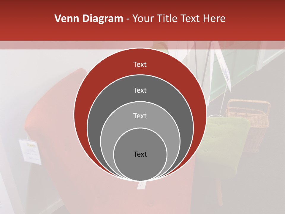 A Red Chair Sitting Next To A Green Chair PowerPoint Template