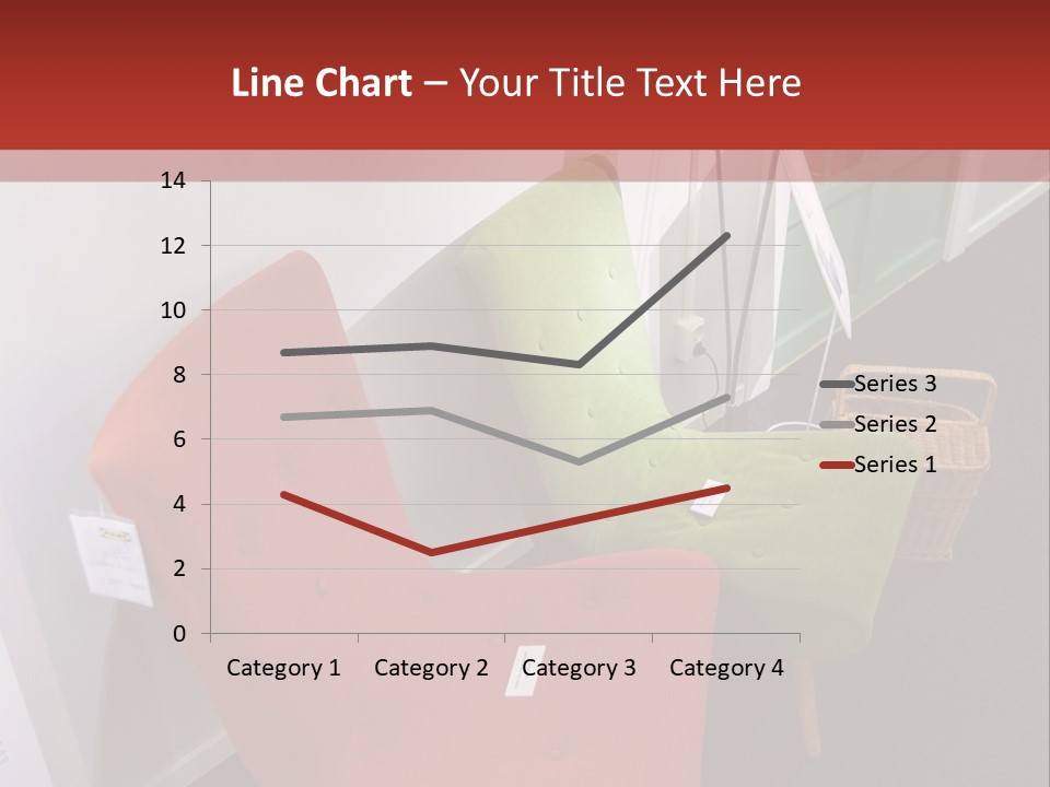 A Red Chair Sitting Next To A Green Chair PowerPoint Template