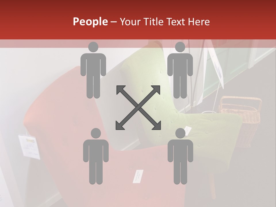 A Red Chair Sitting Next To A Green Chair PowerPoint Template