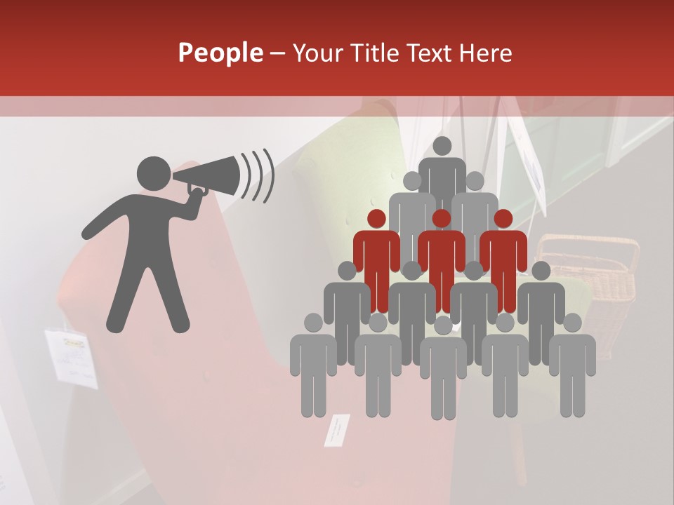 A Red Chair Sitting Next To A Green Chair PowerPoint Template