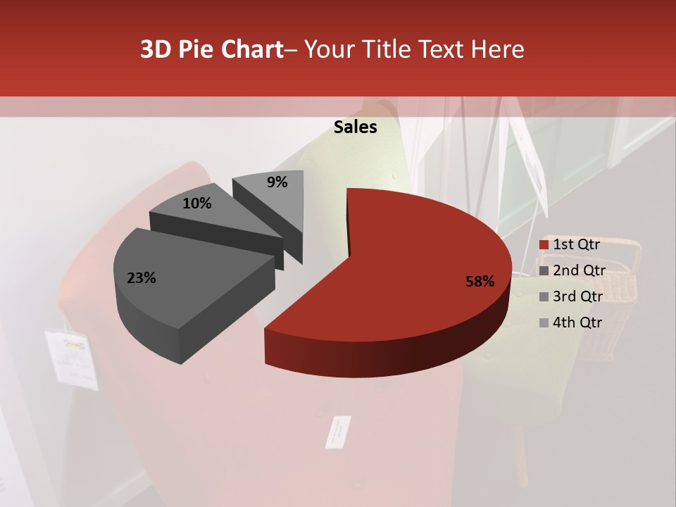 A Red Chair Sitting Next To A Green Chair PowerPoint Template