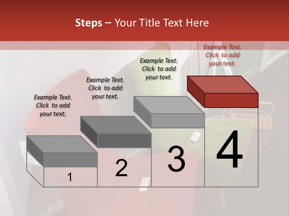 A Red Chair Sitting Next To A Green Chair PowerPoint Template