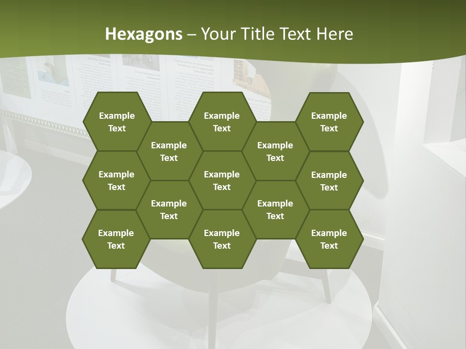 A Green Chair Sitting On Top Of A White Circle PowerPoint Template