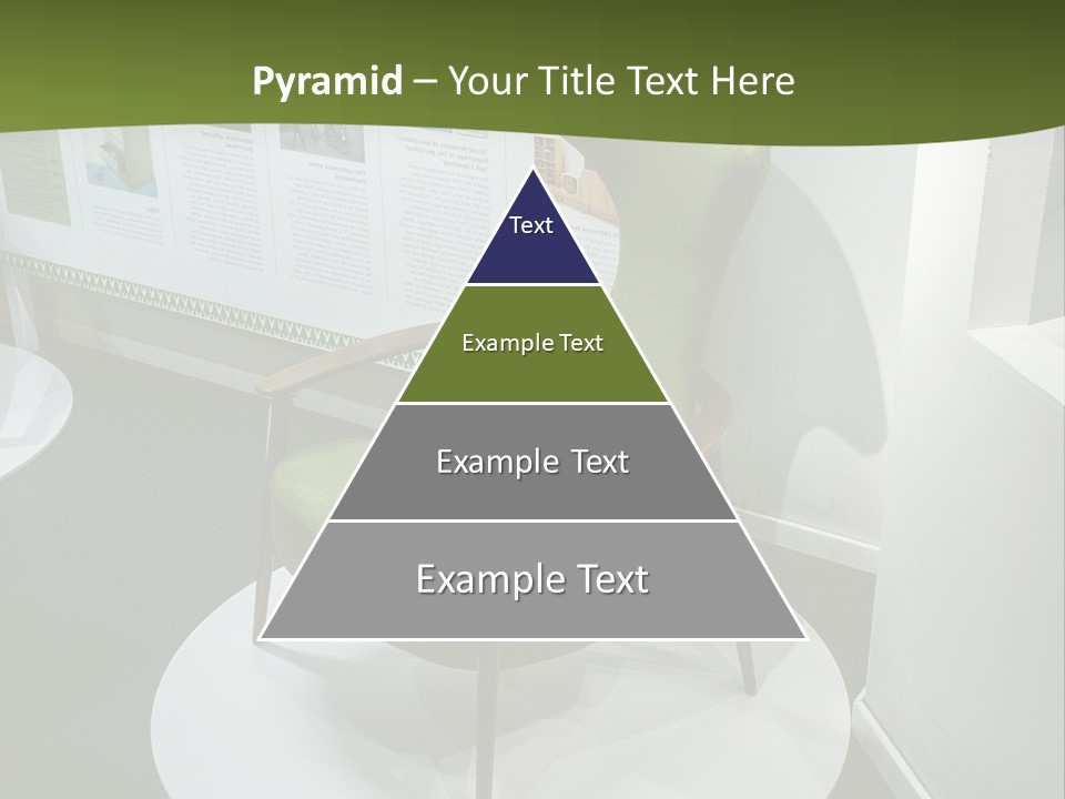 A Green Chair Sitting On Top Of A White Circle PowerPoint Template