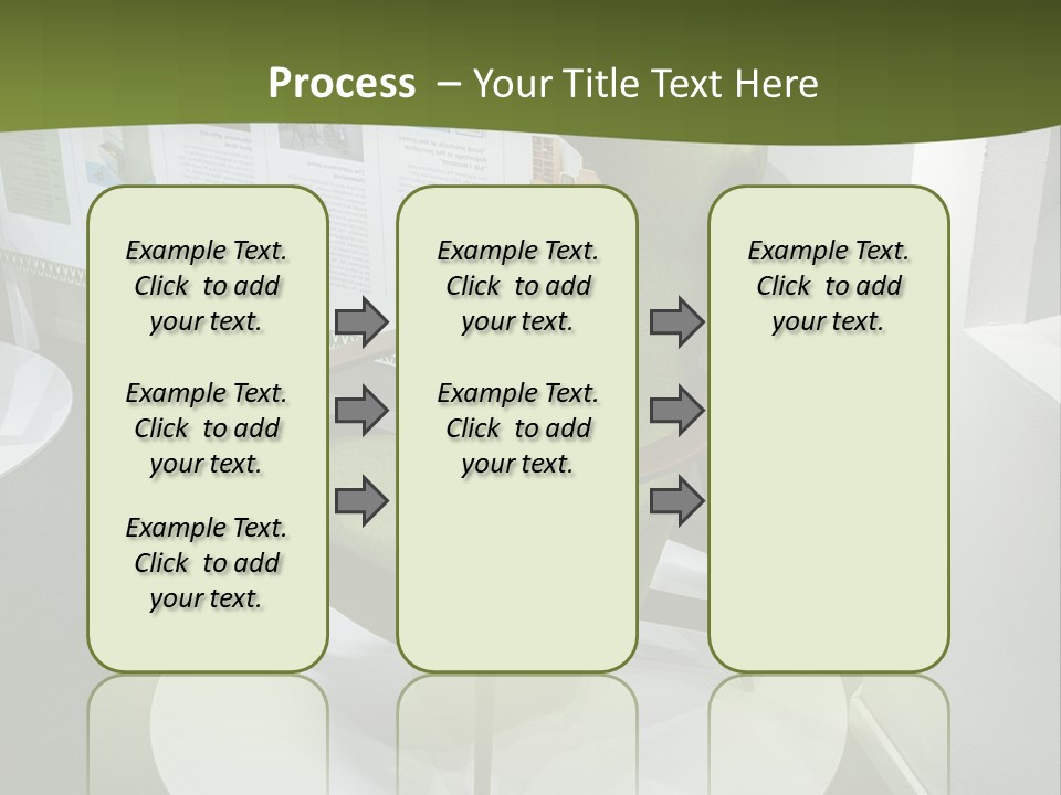 A Green Chair Sitting On Top Of A White Circle PowerPoint Template
