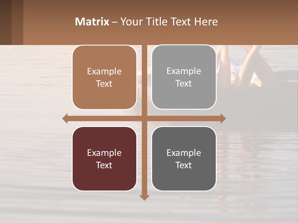 Two People Are Floating On A Raft In The Water PowerPoint Template