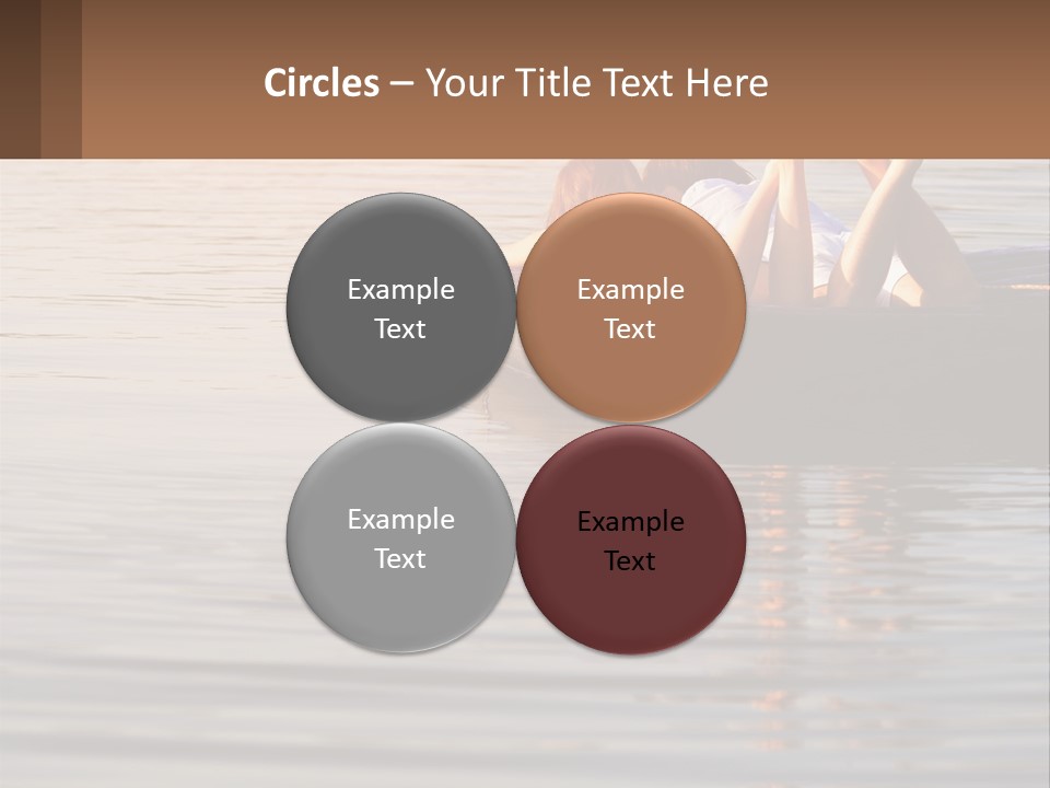 Two People Are Floating On A Raft In The Water PowerPoint Template