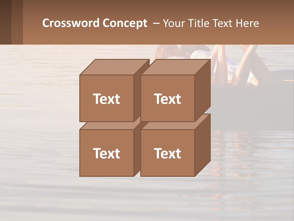 Two People Are Floating On A Raft In The Water PowerPoint Template