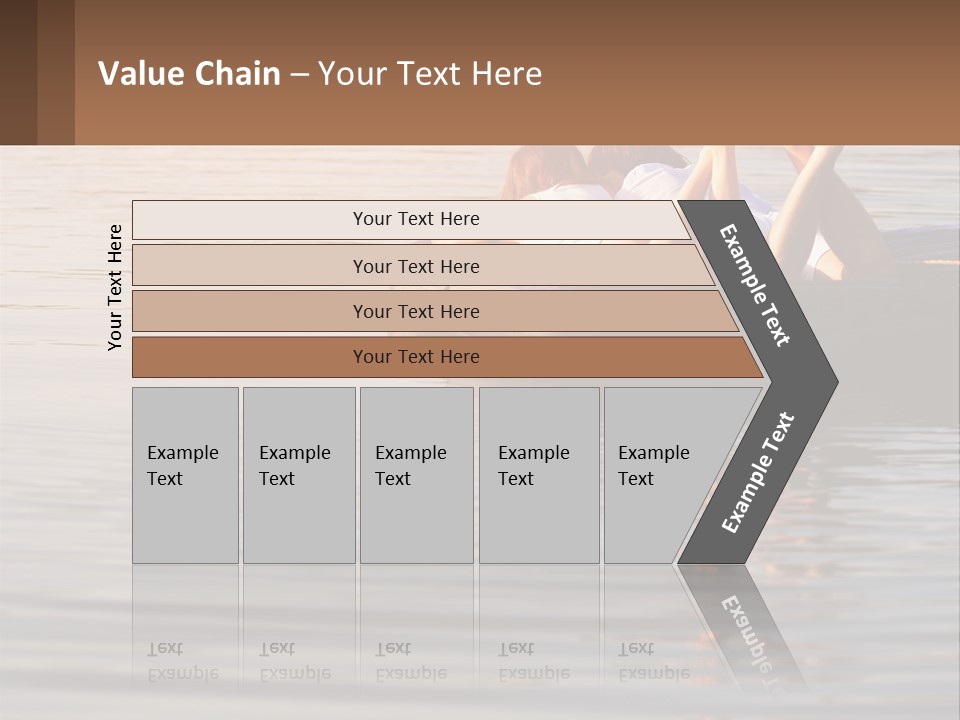 Two People Are Floating On A Raft In The Water PowerPoint Template