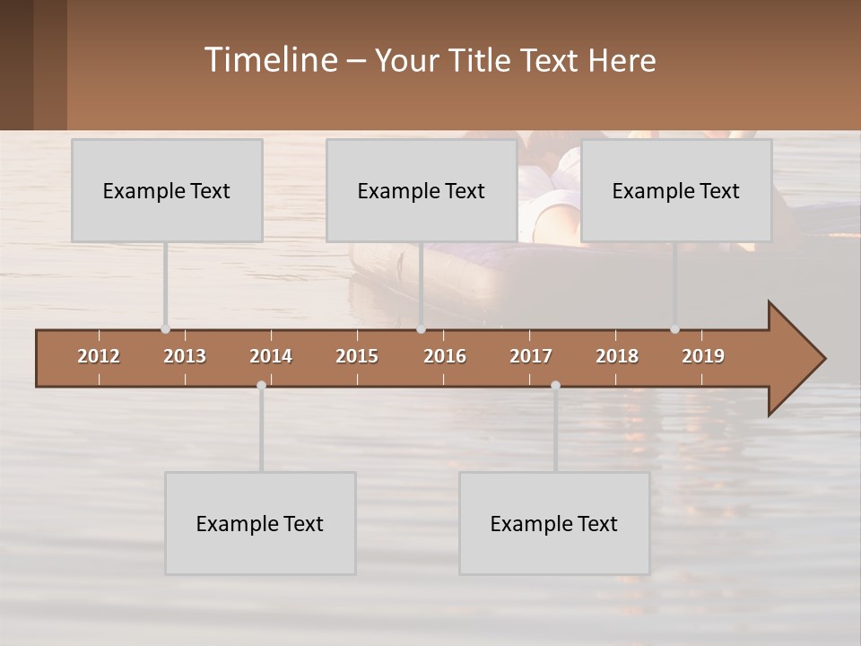 Two People Are Floating On A Raft In The Water PowerPoint Template