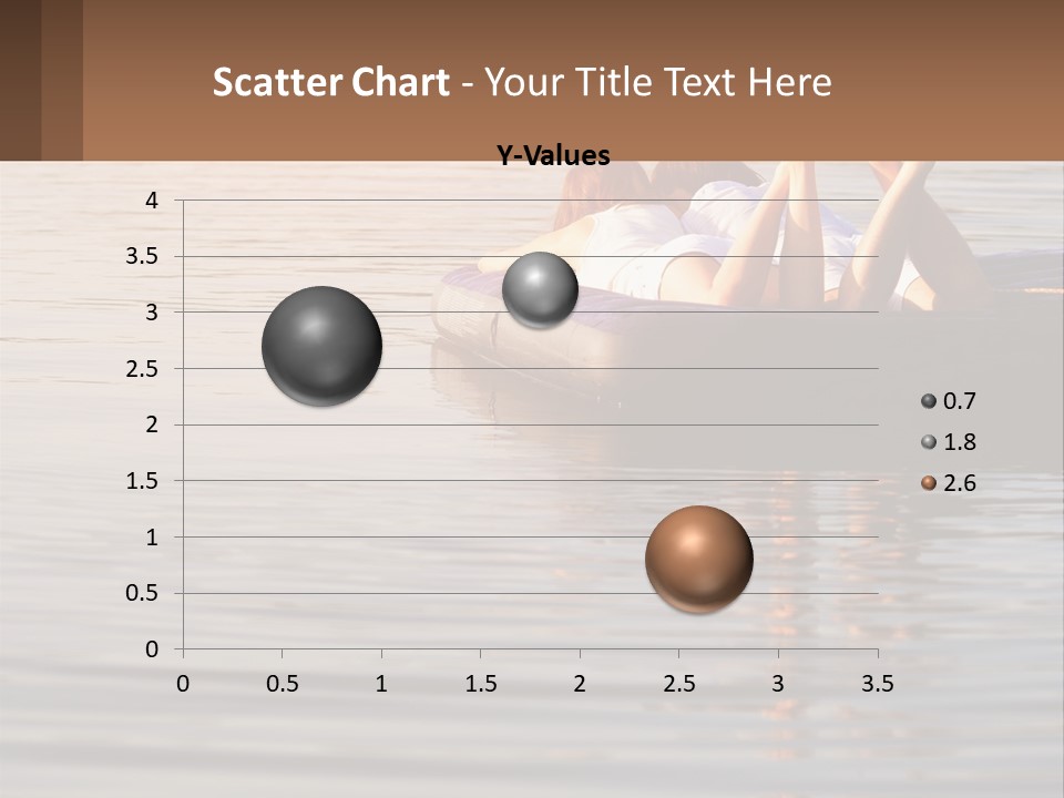 Two People Are Floating On A Raft In The Water PowerPoint Template