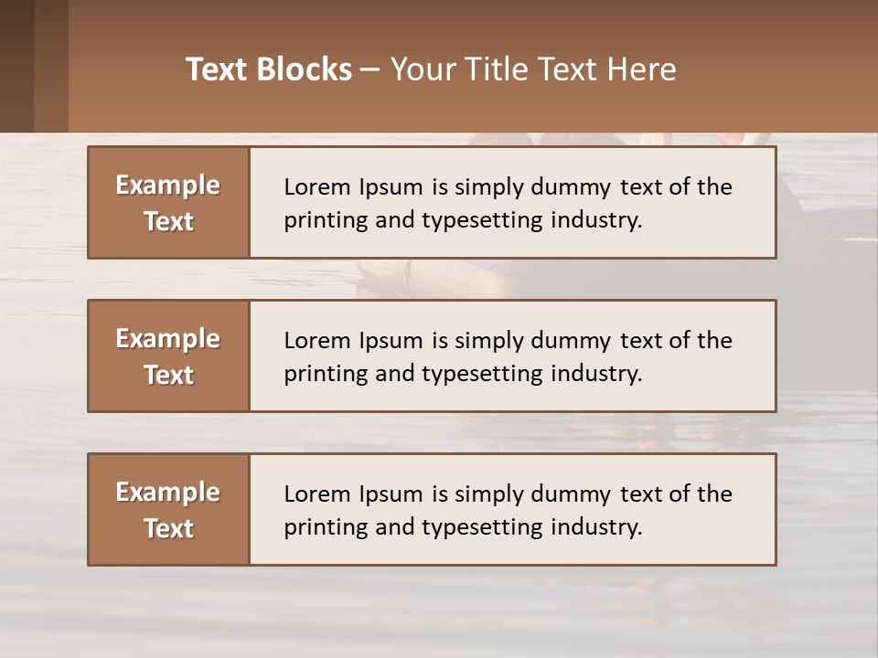 Two People Are Floating On A Raft In The Water PowerPoint Template